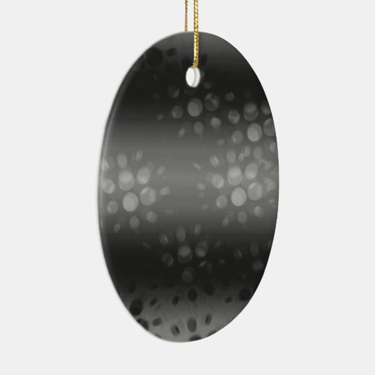 Dotted Bursts Pattern - Black, Grey, White Keramisch Ornament (Rechts)