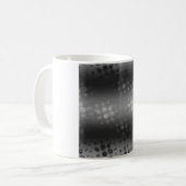 Dotted Bursts Pattern - Black, Grey, White Koffiemok (Voorkant links)
