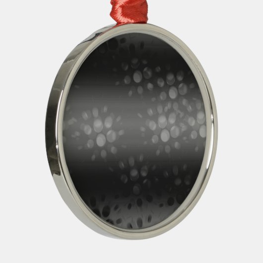 Dotted Bursts Pattern - Black, Grey, White Metalen Ornament (Rechts)