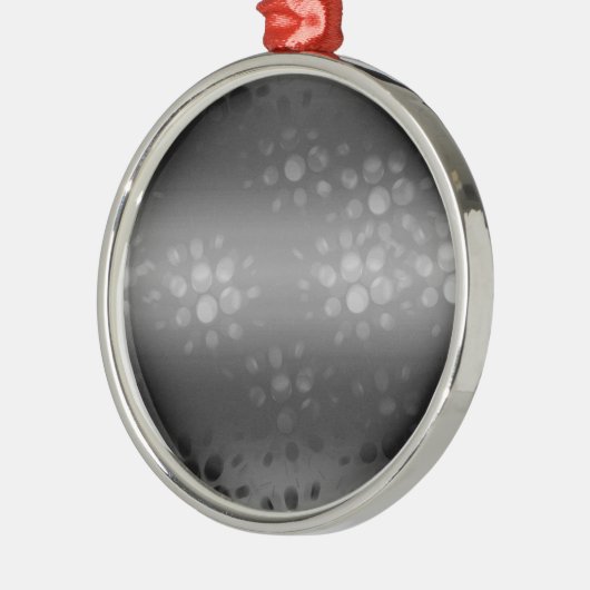 Dotted Bursts Pattern - Black, Grey, White Metalen Ornament (Links)