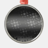 Dotted Bursts Pattern - Black, Grey, White Metalen Ornament (Voorkant)