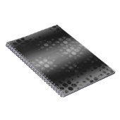 Dotted Bursts Pattern - Black, Grey, White Notitieboek (Rechterzijde)