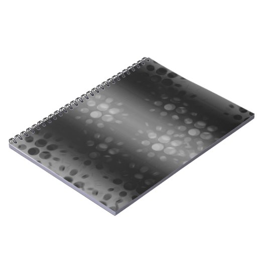 Dotted Bursts Pattern - Black, Grey, White Notitieboek (Linkerzijde)