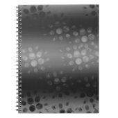 Dotted Bursts Pattern - Black, Grey, White Notitieboek (Voorkant)