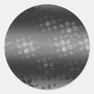 Dotted Bursts Pattern - Black, Grey, White Ronde Sticker
