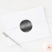 Dotted Bursts Pattern - Black, Grey, White Ronde Sticker (Envelop)