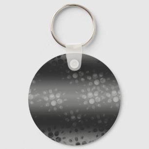 Dotted Bursts Pattern - Black, Grey, White Sleutelhanger