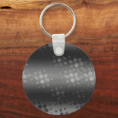 Dotted Bursts Pattern - Black, Grey, White Sleutelhanger (Voorkant)