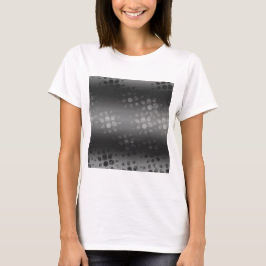 Dotted Bursts Pattern - Black, Grey, White T-shirt (Voorkant)