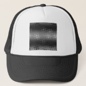 Dotted Bursts Pattern - Black, Grey, White Trucker Pet (Voorkant)
