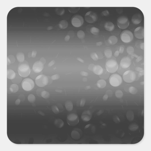 Dotted Bursts Pattern - Black, Grey, White Vierkante Sticker (Voorkant)