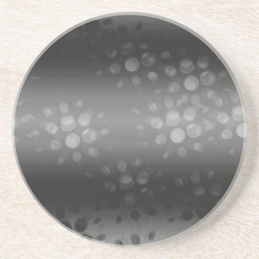 Dotted Bursts Pattern - Black, Grey, White Zandsteen Onderzetter (Voorkant)