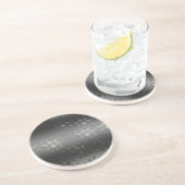 Dotted Bursts Pattern - Black, Grey, White Zandsteen Onderzetter (Zijkant)