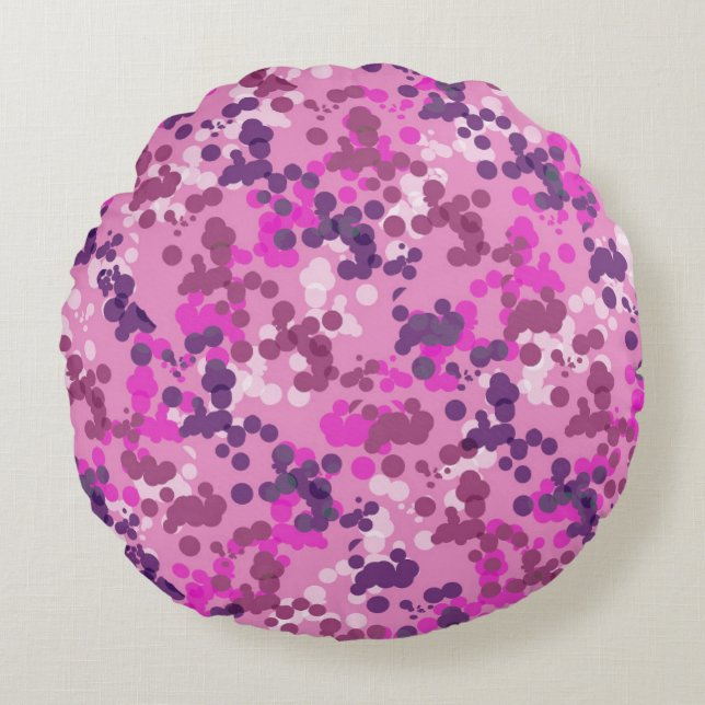 Dotted Camo Rond Kussen (Voorkant)