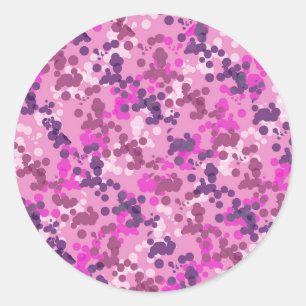 Dotted Camo Ronde Sticker