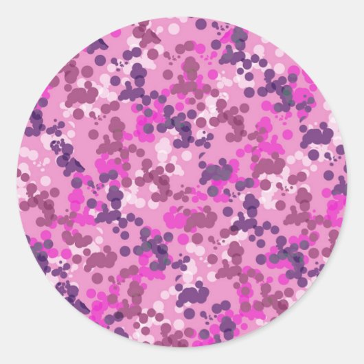 Dotted Camo Ronde Sticker (Voorkant)