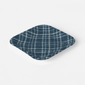 Dotted checkered pattern. Gray-blue. Papieren Bordje (Gebogen)