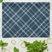 Dotted checkered pattern. Gray-blue. Theedoek (Gevouwen)