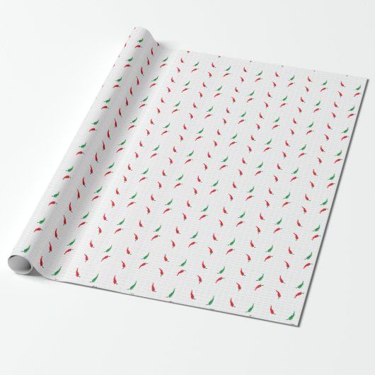 Dotted Chili Pepper Pattern Cadeaupapier (Uitgerold)