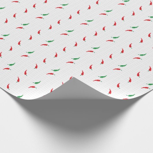 Dotted Chili Pepper Pattern Cadeaupapier (Hoek)