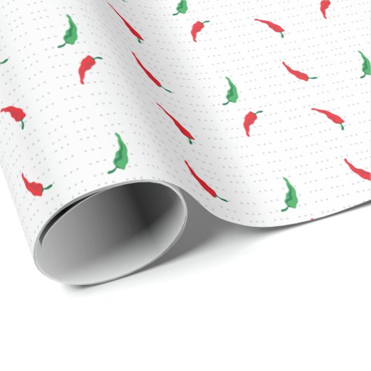 Dotted Chili Pepper Pattern Cadeaupapier (Rol Hoek)