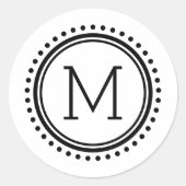 Dotted Circle Familie Monogram Stickers (Voorkant)
