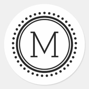 Dotted Circle Familie Monogram Stickers