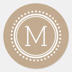 Dotted Circle Familie Monogram Stickers