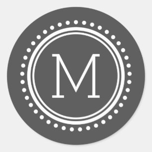 Dotted Circle Familie Monogram Stickers