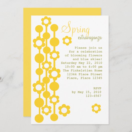 Dotted Daisies No.1 Kaart (Voorkant / Achterkant)