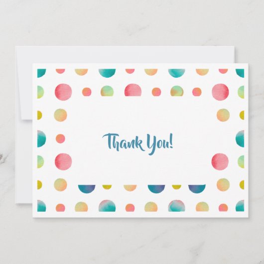 Dotted Dank u Stationery Kaart (Voorkant)