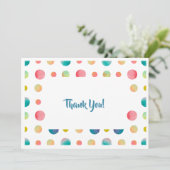 Dotted Dank u Stationery Kaart (Staand voorkant)