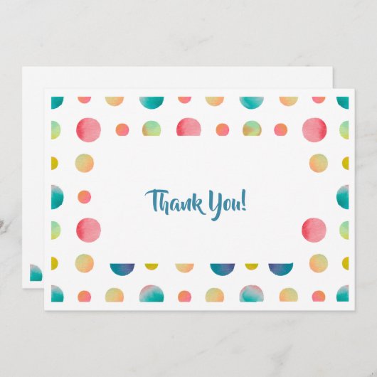 Dotted Dank u Stationery Kaart (Voorkant / Achterkant)