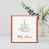 Dotted Dress Baby shower Invitation Kaart (Staand voorkant)