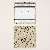 Dotted Earring Holder, Jewelry Display Vierkante Visitekaartjes (Voorkant /achterkant)