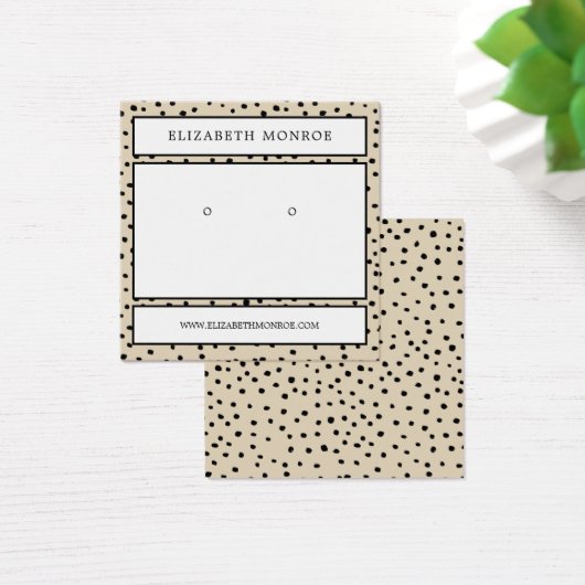 Dotted Earring Holder, Jewelry Display Vierkante Visitekaartjes (Bureau)