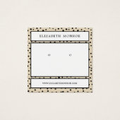 Dotted Earring Holder, Jewelry Display Vierkante Visitekaartjes (Voorkant)