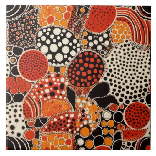 Dotted Faux Relief Glazed eigedele Decor Home Tegeltje (Voorkant)