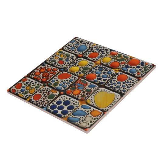 Dotted Faux Relief Glazed eigedele Decor Home Tegeltje (Zijkant)