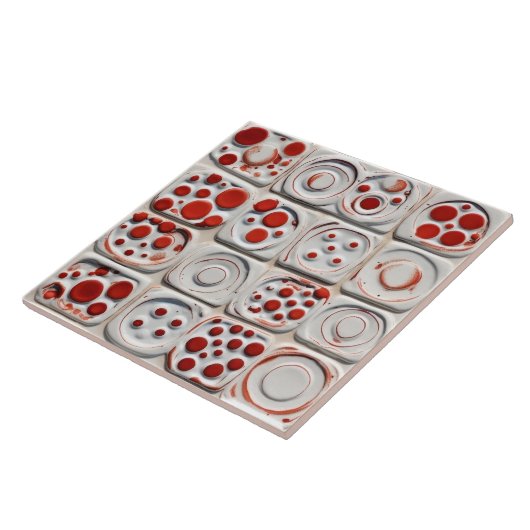 Dotted Faux Relief Glazed eigedele Decor Home Tegeltje (Zijkant)