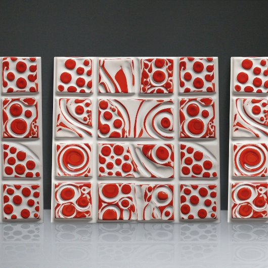 Dotted Faux Relief Glazed eigedele Decor Home Tegeltje