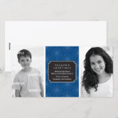 Dotted Floral Lijst Photo Card Feestdagenkaart (Voorkant / Achterkant)