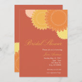 Dotted Flowers - Oranje, geel Kaart (Voorkant / Achterkant)