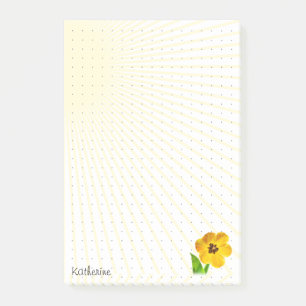 Dotted Grid - Schattige Geel Open Tulp Bloemen Fot Post-it® Notes