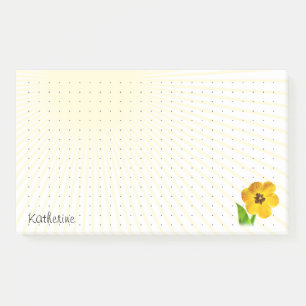 Dotted Grid - Schattige Geel Open Tulp Bloemen Fot Post-it® Notes