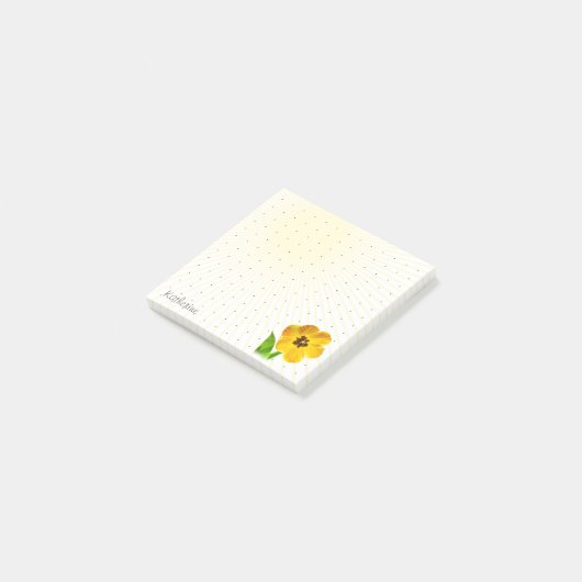 Dotted Grid - Schattigee gele tulp bloemenfotograf Post-it® Notes (Schuin)