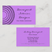 Dotted Half Moons Visitekaartje, Lavender Visitekaartje (Voorkant / Achterkant)