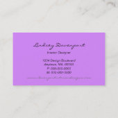 Dotted Half Moons Visitekaartje, Lavender Visitekaartje (Achterkant)