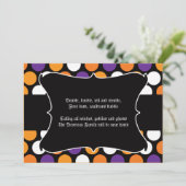 Dotted Halloween Party Invitation Kaart (Staand voorkant)