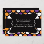 Dotted Halloween Party Invitation Kaart (Voorkant / Achterkant)